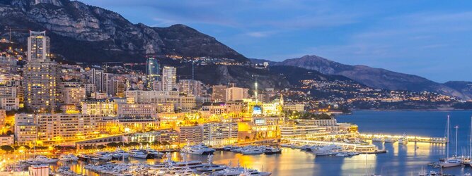 Trip Club Reisen Feriendestination Monaco - Genießen Sie die Fahrt Ihres Lebens am Steuer eines feurigen Lamborghini oder rassigen Ferrari. Starten Sie Ihre Spritztour in Monaco und lassen Sie das Fürstentum unter den vielen bewundernden Blicken der Passanten hinter sich. Cruisen Sie auf den wunderschönen Küstenstraßen der Côte d’Azur und den herrlichen Panoramastraßen über und um Monaco. Erleben Sie die unbeschreibliche Erotik dieses berauschenden Fahrgefühls, spüren Sie die Power & Kraft und das satte Brummen & Vibrieren der Motoren. Erkunden Sie als Pilot oder Co-Pilot in einem dieser legendären Supersportwagen einen Abschnitt der weltberühmten Formel-1-Rennstrecke in Monaco. Nehmen Sie als Erinnerung an diese Challenge ein persönliches Video oder Zertifikat mit nach Hause. Die beliebtesten Orte für Ferien in Monaco, locken mit besten Angebote für Hotels und Ferienunterkünfte mit Werbeaktionen, Rabatten, Sonderangebote für Monaco Urlaub buchen.